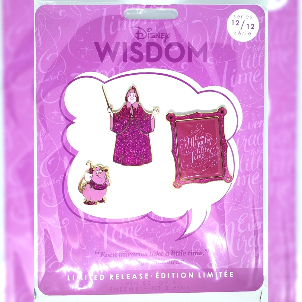Fairy Godmother Pin Set December Disney Wisdom LE